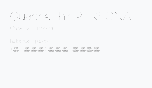 QuacheThinPERSONAL Business Card