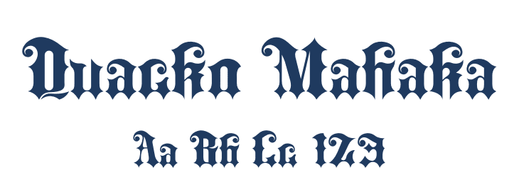 Quacko Mahaka Font Preview