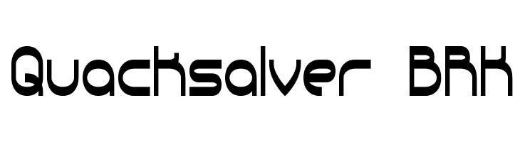 Quacksalver BRK Font
