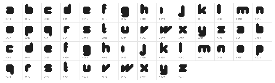 Quad-Black Character Map