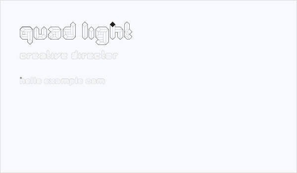 Quad-Light Business Card