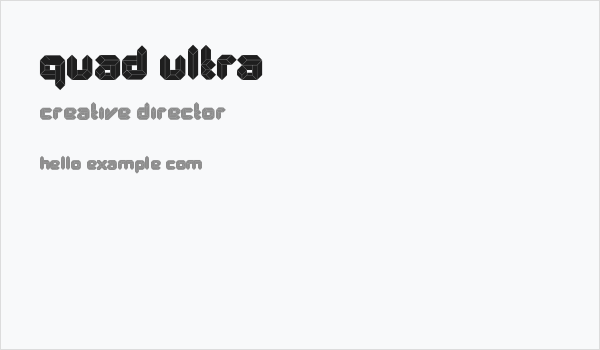 Quad-Ultra Business Card