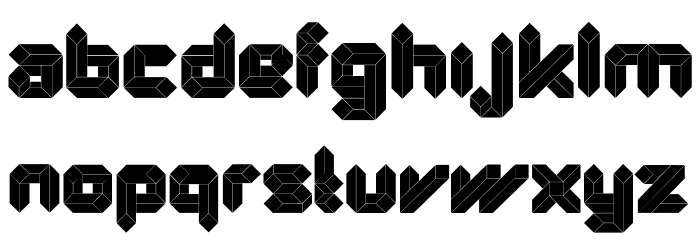 Quad-Ultra Font LOWERCASE