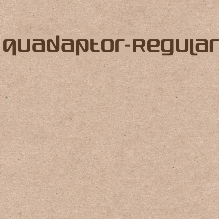 Quadaptor-Regular Font examples