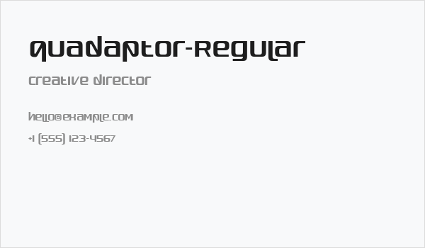 Quadaptor-Regular Business Card