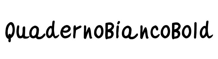 Quaderno Bianco Bold  font caratteri gratis