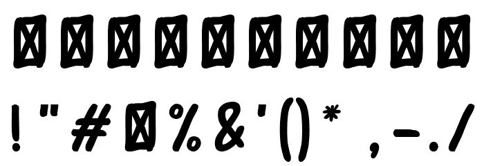 Quaderno Bianco Bold Font OTHER CHARS