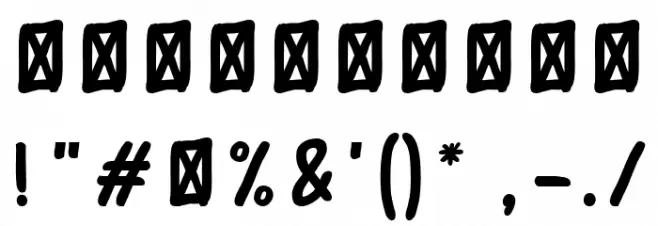 Quaderno Bianco Bold Font OTHER CHARS