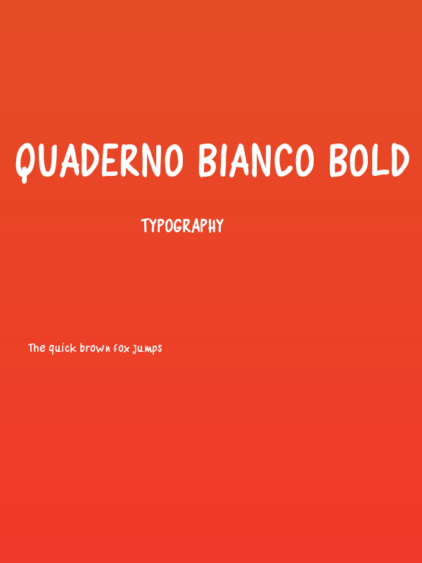 Quaderno Bianco Bold Poster