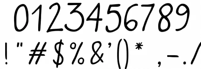 Quaderno Bianco Font OTHER CHARS