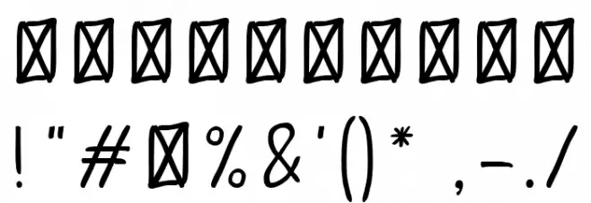 Quaderno Bianco Font OTHER CHARS