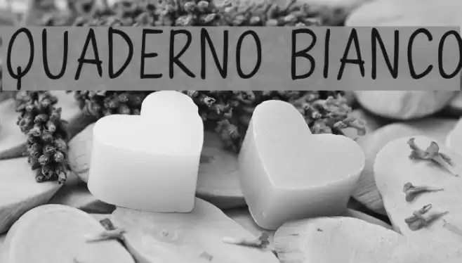 Quaderno Bianco Font examples