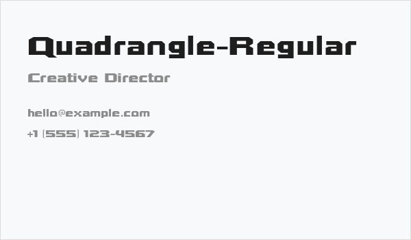 Quadrangle-Regular Business Card