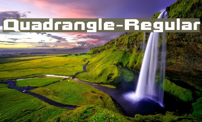 Quadrangle-Regular Font examples
