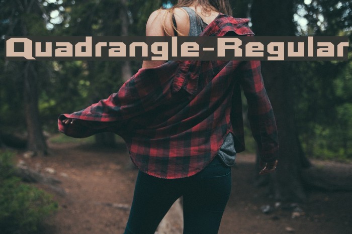 Quadrangle-Regular Font examples