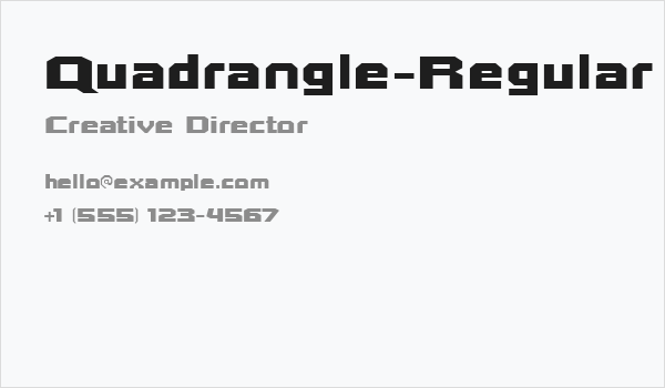 Quadrangle-Regular Business Card
