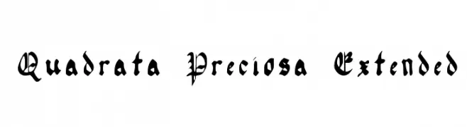 Quadrata Preciosa Extended  フリーフォントのダウンロード