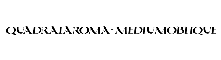 QuadrataRoma-MediumOblique  免费字体下载