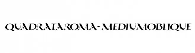 QuadrataRoma-MediumOblique  Fuentes Gratis Descargar