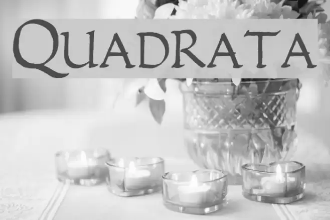 Quadrata Font examples