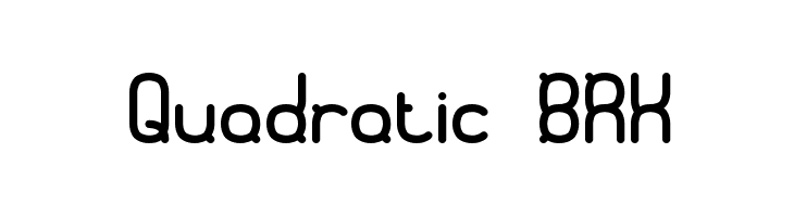 Quadratic BRK  font caratteri gratis