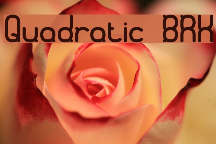 Quadratic BRK Font examples