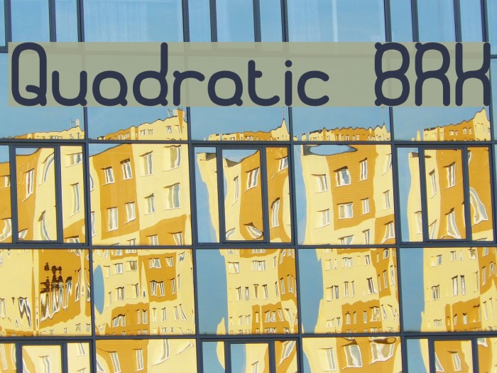Quadratic BRK Font examples