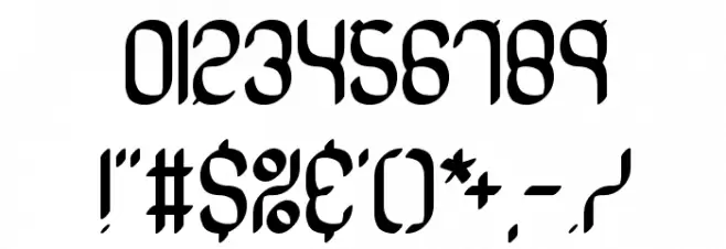 Quadratic Cal BRK Font OTHER CHARS