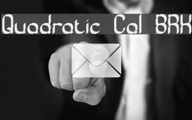 Quadratic Cal BRK Font examples