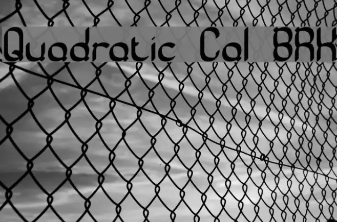 Quadratic Cal BRK Font examples