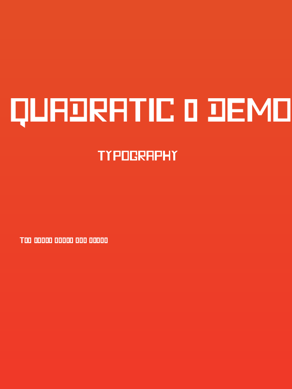 Quadratic - Demo Poster