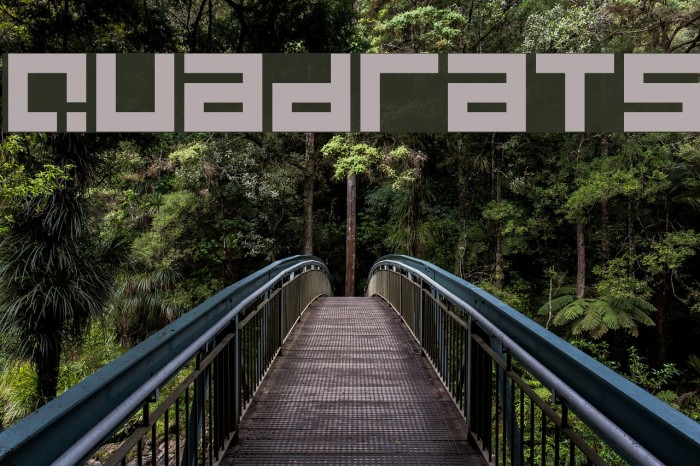 Quadrats Font examples