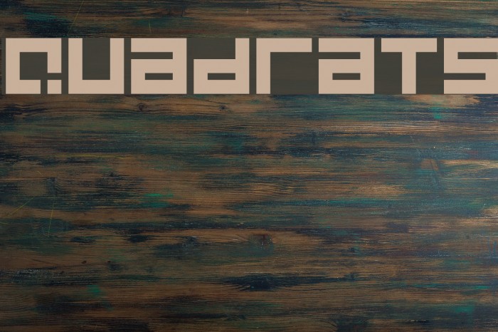 Quadrats Font examples