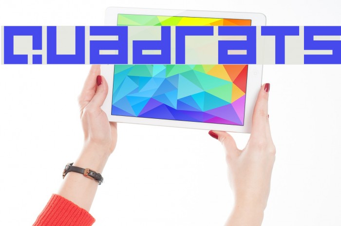 Quadrats Font examples