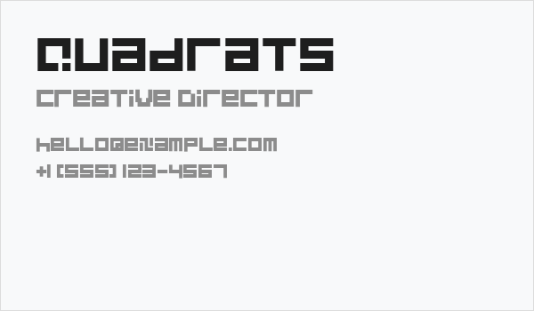 Quadrats Business Card