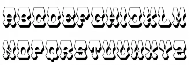 Quadri Hollow Regular Polices MAJUSCULES