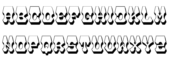 Quadri Hollow Regular Font LOWERCASE