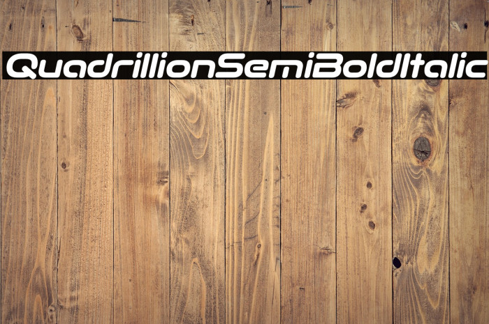 Quadrillion Semi Bold Italic Example 1