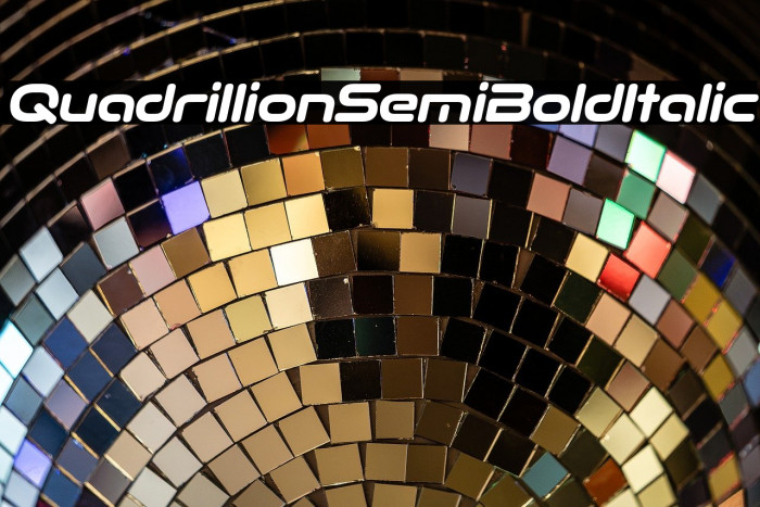 Quadrillion Semi Bold Italic Example 3