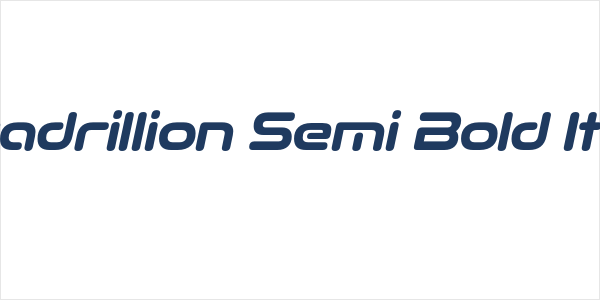 Quadrillion Semi Bold Italic Logo