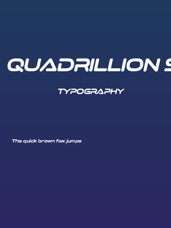 Quadrillion Semi Bold Italic Poster