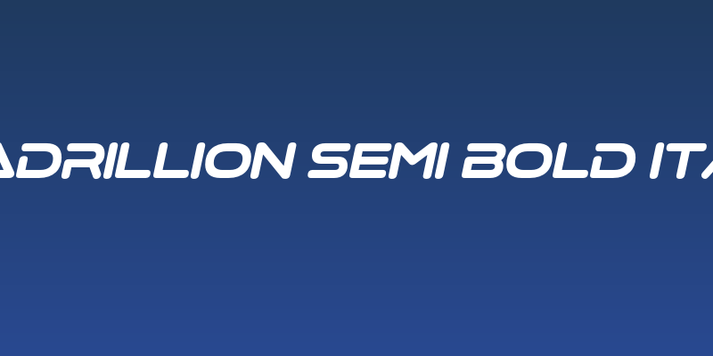 Quadrillion Semi Bold Italic Social Header