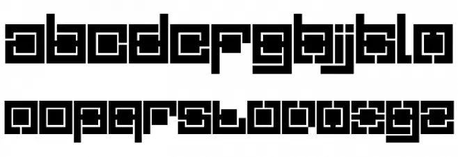 Quadro Regular Шрифта ВЕРХНИЙ