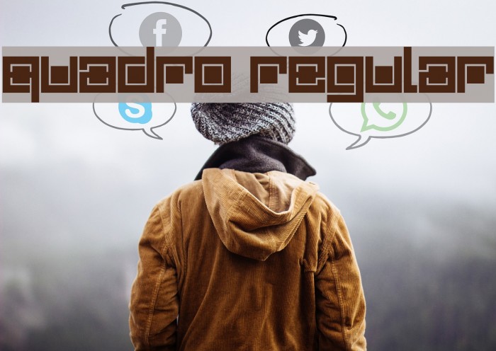 Quadro Regular Font examples