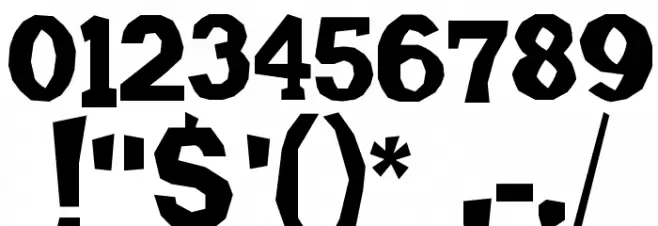 Quadrophonic フォント その他の文字