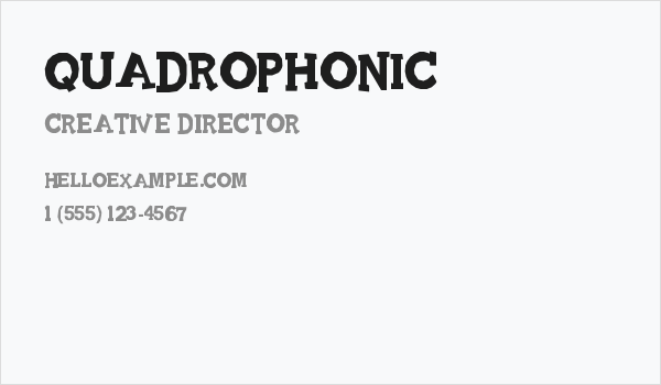 Quadrophonic Business Card