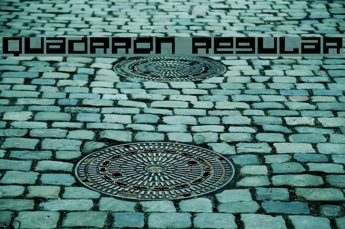 Quadrron Regular Font examples