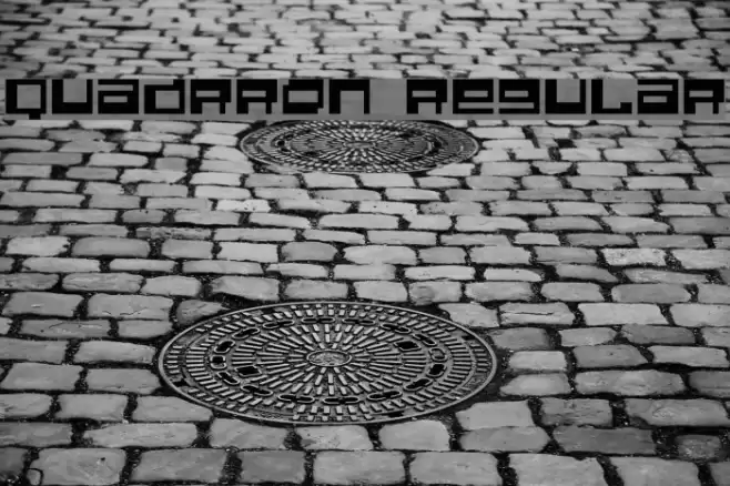 Quadrron Regular Font examples