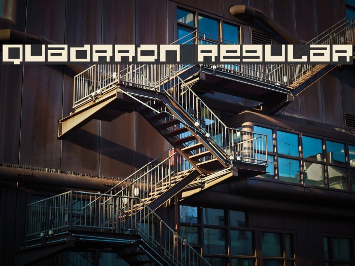 Quadrron Regular Font examples