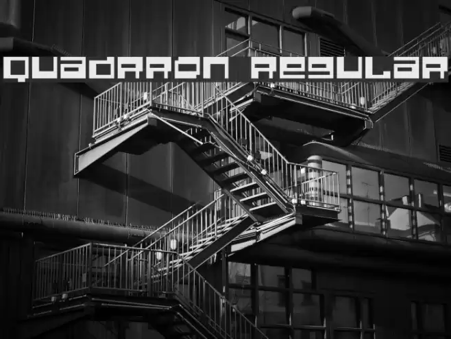 Quadrron Regular Font examples